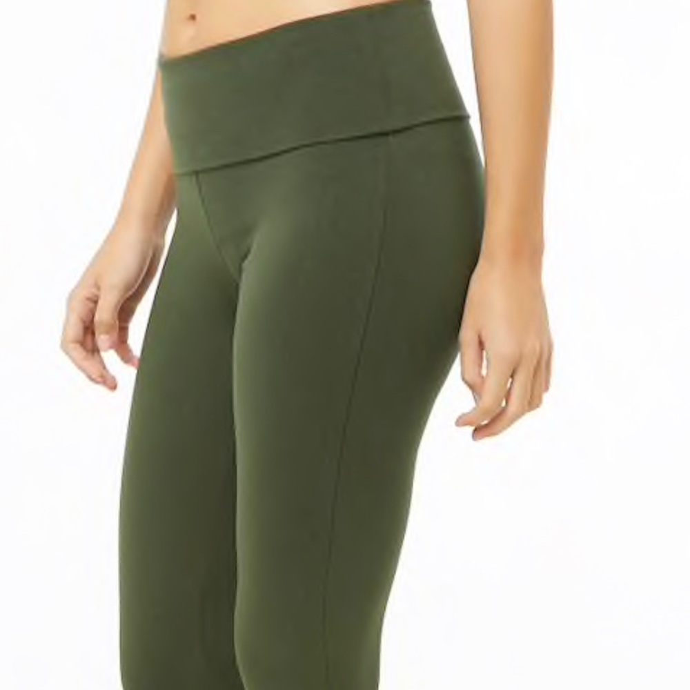 Olive Green Forever 21 Leggings